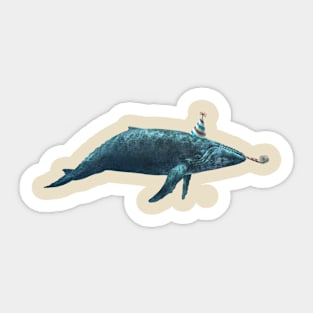 Party whale tee Sticker